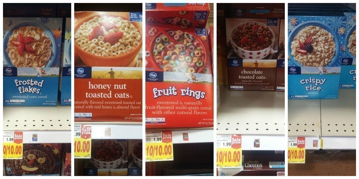 Fry’s: Kroger Brand Cereal and Oatmeal just $1 per Box!