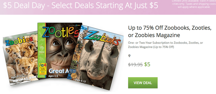 Groupon: $5 Deal Day ~ Maxi Skirts, Zoobooks & More