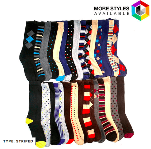 30 Pairs: John Weitz Men’s Fashion Designer Casual Dress Socks just $38 + FREE Shipping