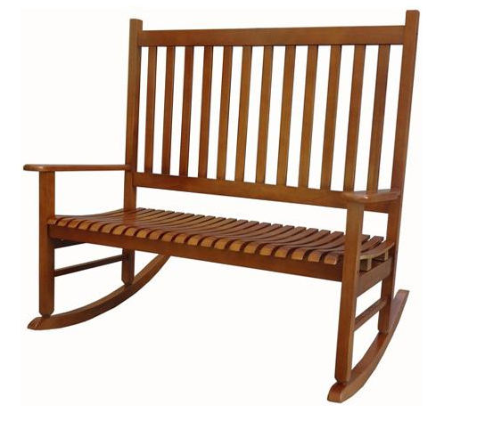 Walmart: Mainstays Outdoor Wood Loveseat Rocker just $79