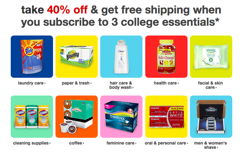 Target: 40% OFF + FREE Shipping WYB 3 College Essentials {Great Deal on Tampons}