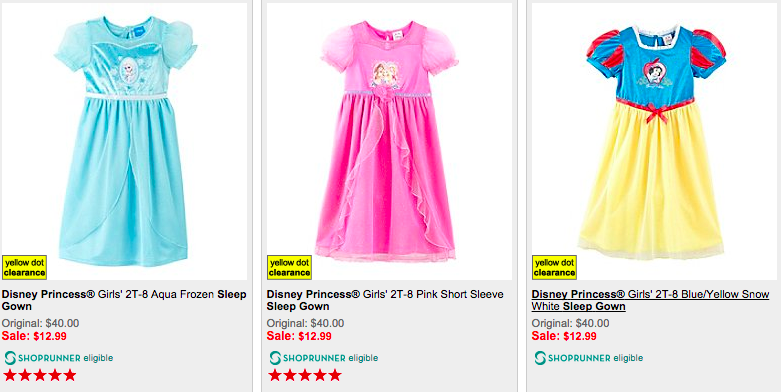 Bon-Ton: Disney Princess Sleep Gowns just $12.99 + FREE Shipping Offer