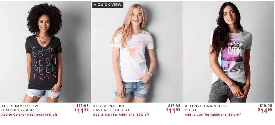 American Eagle: Additional 60% OFF Clearance + FREE Shipping with ShopRunner