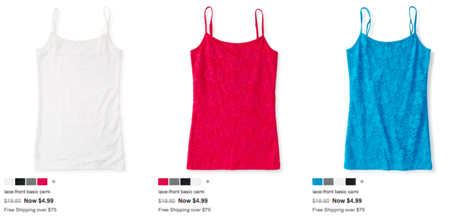 Aeropostale: FREE Shipping + Up to 70% OFF (Camis as low as $4.99!)