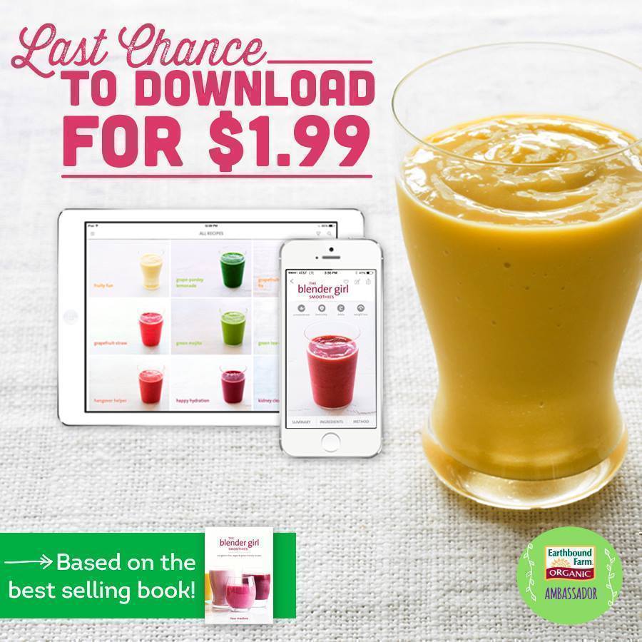 The Blender Girl iPhone + iPad App just $1.99 {100 Smoothie Recipes + Pictures}