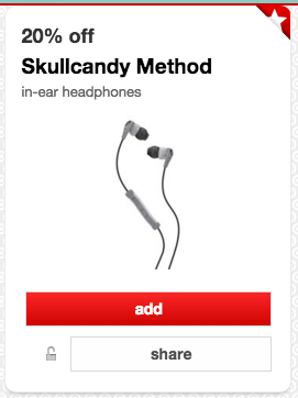 Target: Skullcandy Method In-Ear Headphones $19.20