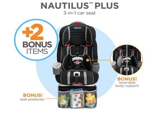 Graco Nautilus Plus 3-in-1 Car Seat + 2 BONUS Items just $105 (Shipped)