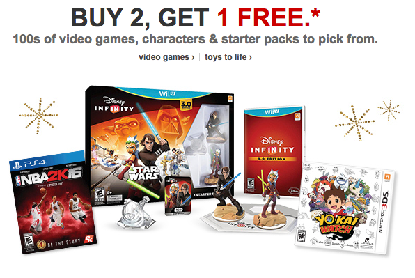 Target: Buy 1 Get 1 FREE Video Games, Characters & Starter Packs (+ $5 OFF $50 Purchase)