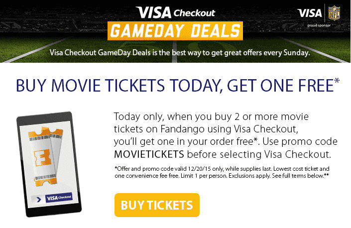 Fandango: Buy 2 Movie Tickets Today & Get One FREE