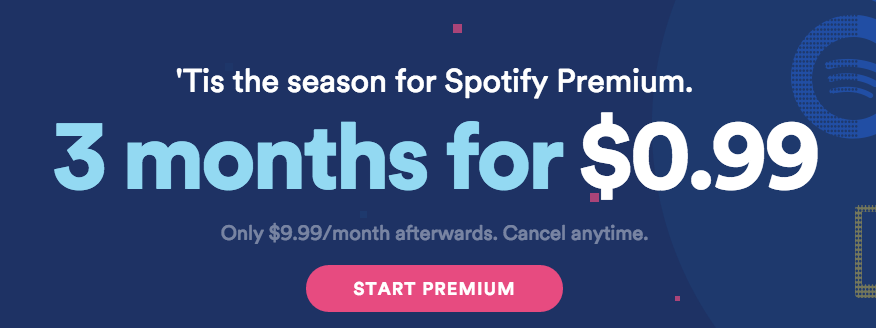 how much is spotify premium for 1 year