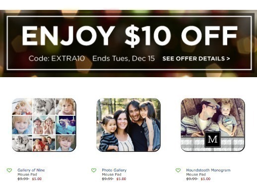 Shutterfly: $10 OFF ANY Order (2 FREE Mouse Pads)