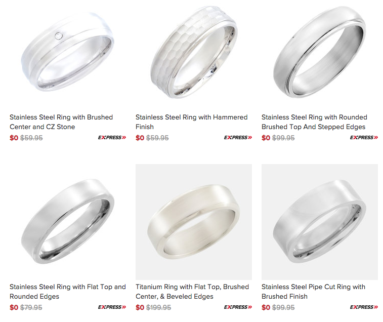 Tanga: Men’s Stainless Steel Rings FREE (+ $5 Shipping)