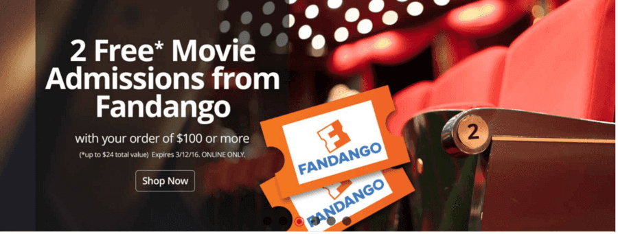 Office Depot: 2 FREE Movie Admissions from Fandango with Purchase