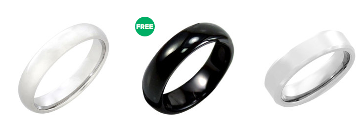 Tanga: Men’s Tungsten Rings as low as $4 Shipped