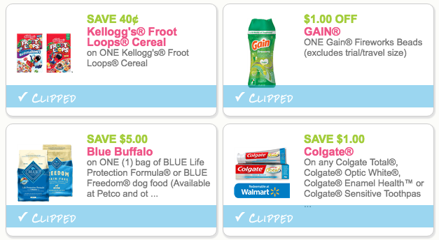 NEW Coupons for Froot Loops, Gain, Colgate + More