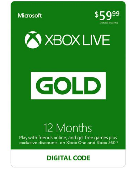 XBOX Live Gold 12 Month Membership $32.99 (Digital Code)