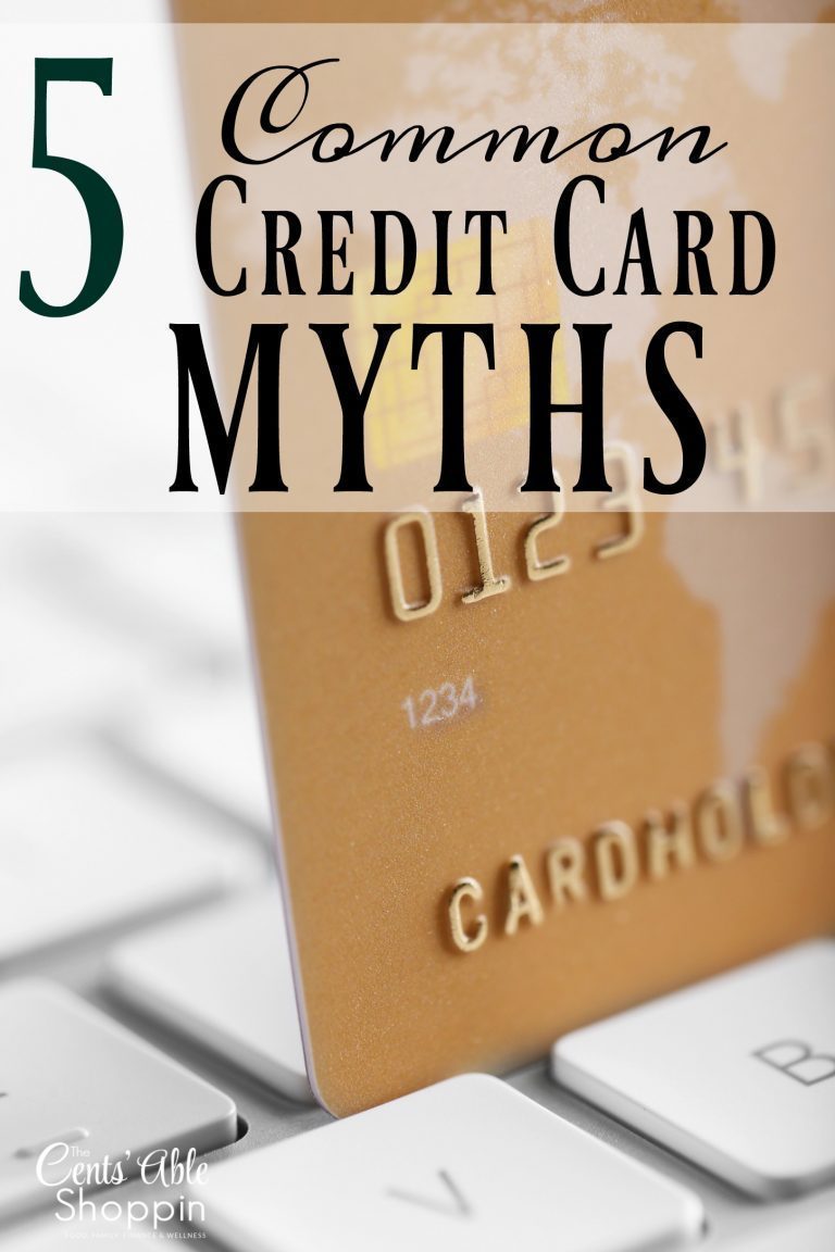 5 Common Credit Card Myths | The CentsAble Shoppin