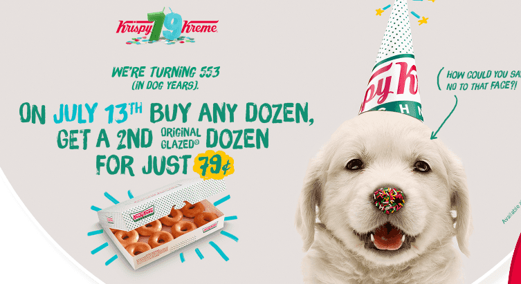 Krispy Kreme: Buy One Dozen get One for $.79