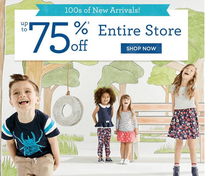 Gymboree: Up to 75% OFF the Entire Store + FREE Shipping