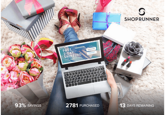 One Year ShopRunner Membership just $5 (93% OFF)