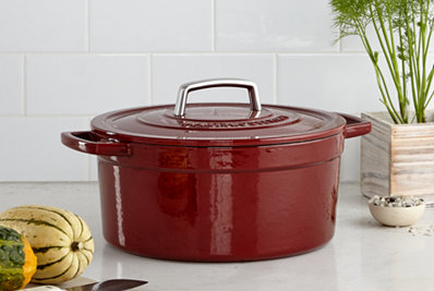 Macy’s: Martha Stewart Cast Iron 6 Qt. Round Casserole $40 + $10 Back