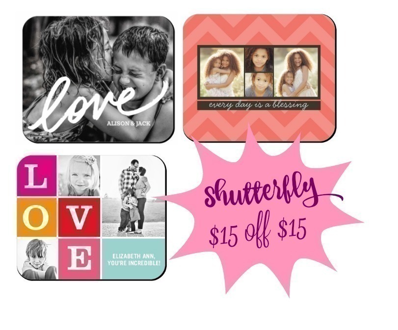 Shutterfly: $15 OFF $15 Purchase (Pay Only Shipping!)