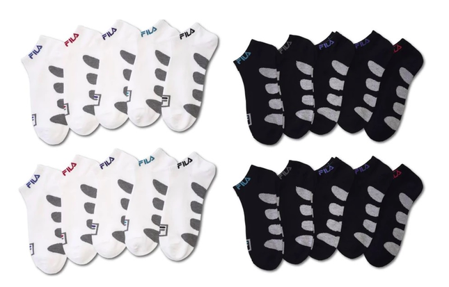 10 pk Men’s Fila No Show Socks just $11.99 + FREE Shipping