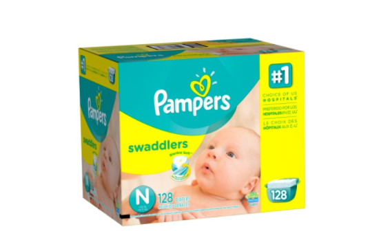 Amazon: Pampers Swaddlers Newborn 128 ct $14