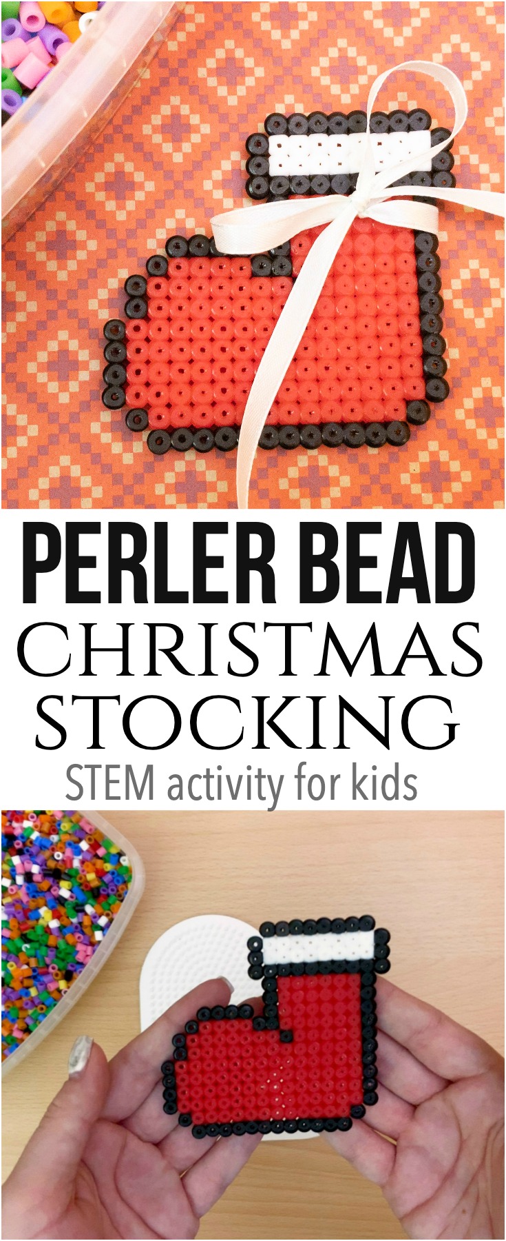 Perler Bead Christmas Stocking | The CentsAble Shoppin