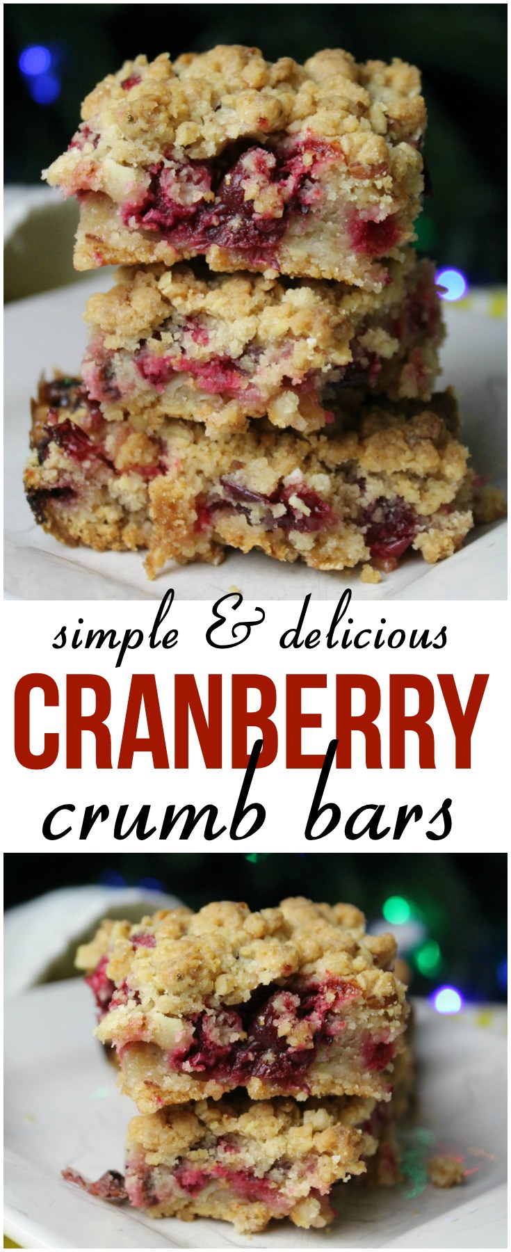 Easy Cranberry Crumb Bars | The CentsAble Shoppin