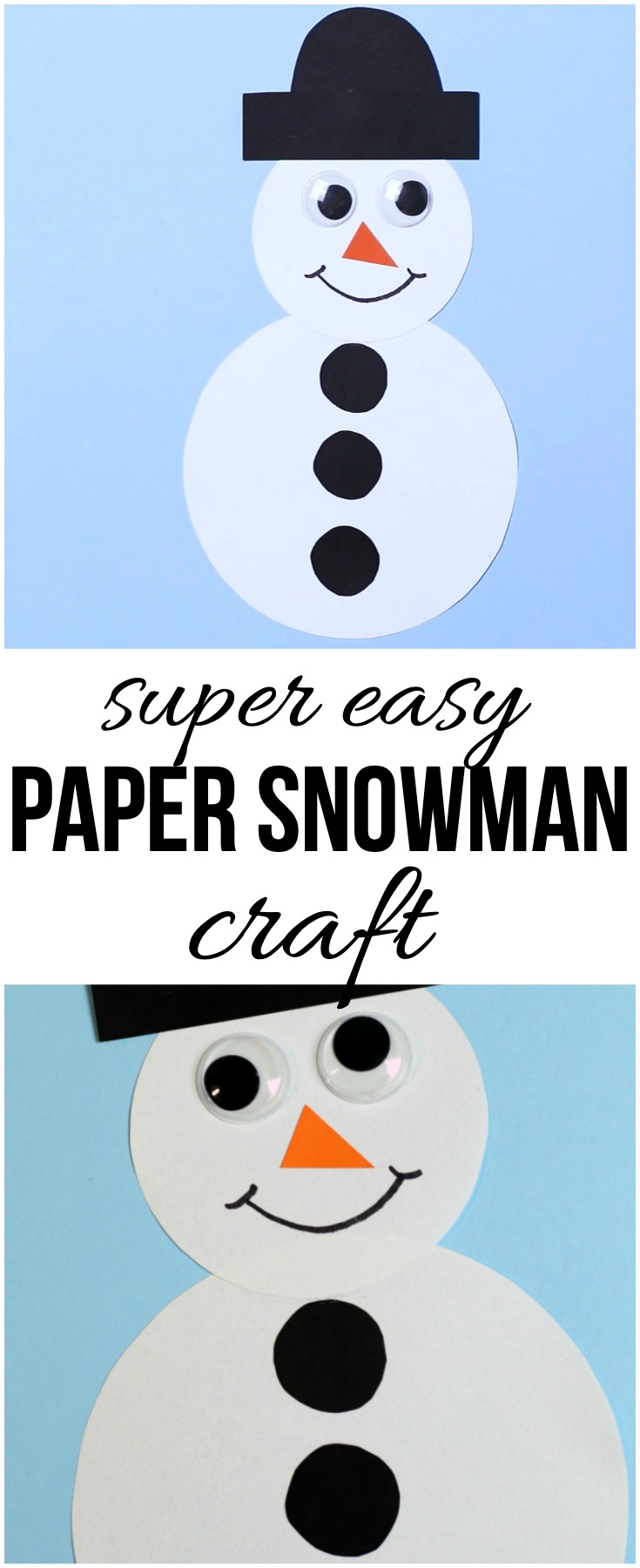 Easy Paper Snowman Craft The CentsAble Shoppin