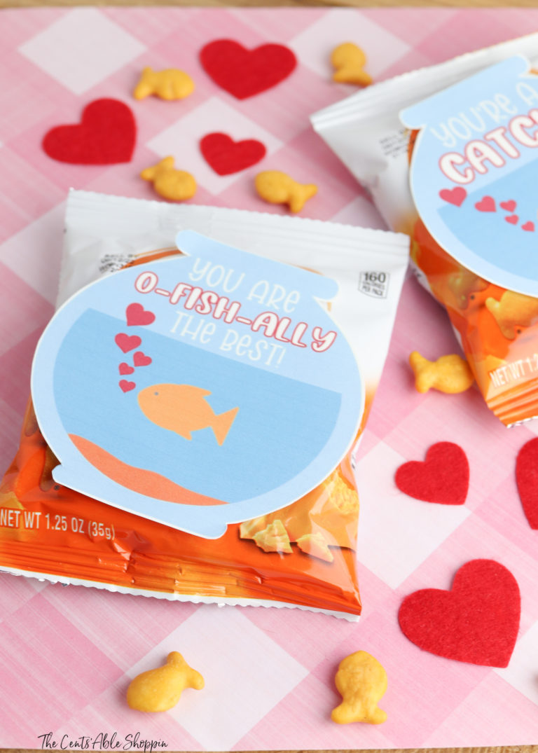 Goldfish Valentine (FREE Printable Download!) The CentsAble Shoppin